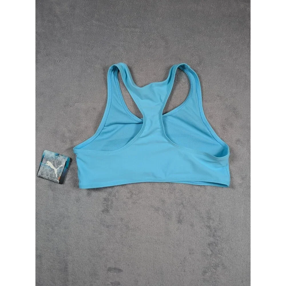 PUMA Girls Swimsuit Top Size XL Turquoise Active Summer Swimwear Performance